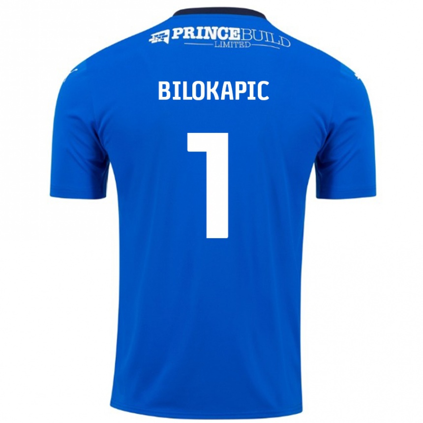 Niño Fútbol Camiseta Nicholas Bilokapic #1 Azul Blanco 1ª Equipación 2024/25