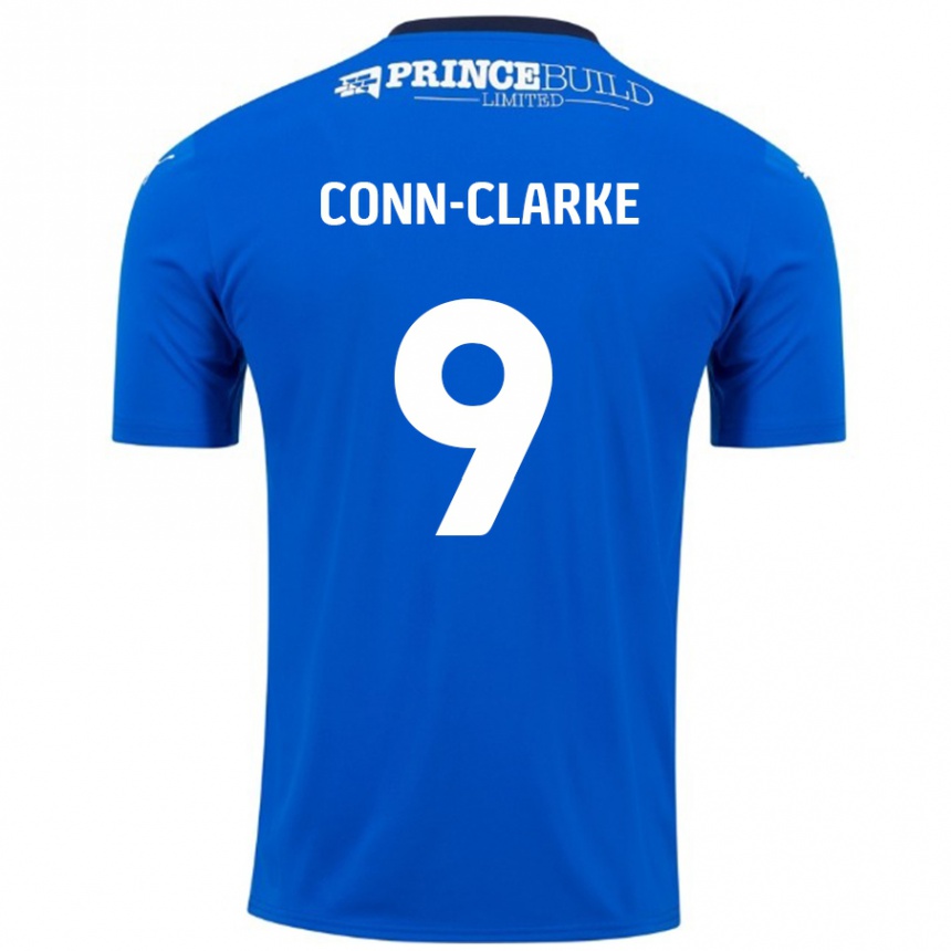 Niño Fútbol Camiseta Chris Conn-Clarke #9 Azul Blanco 1ª Equipación 2024/25