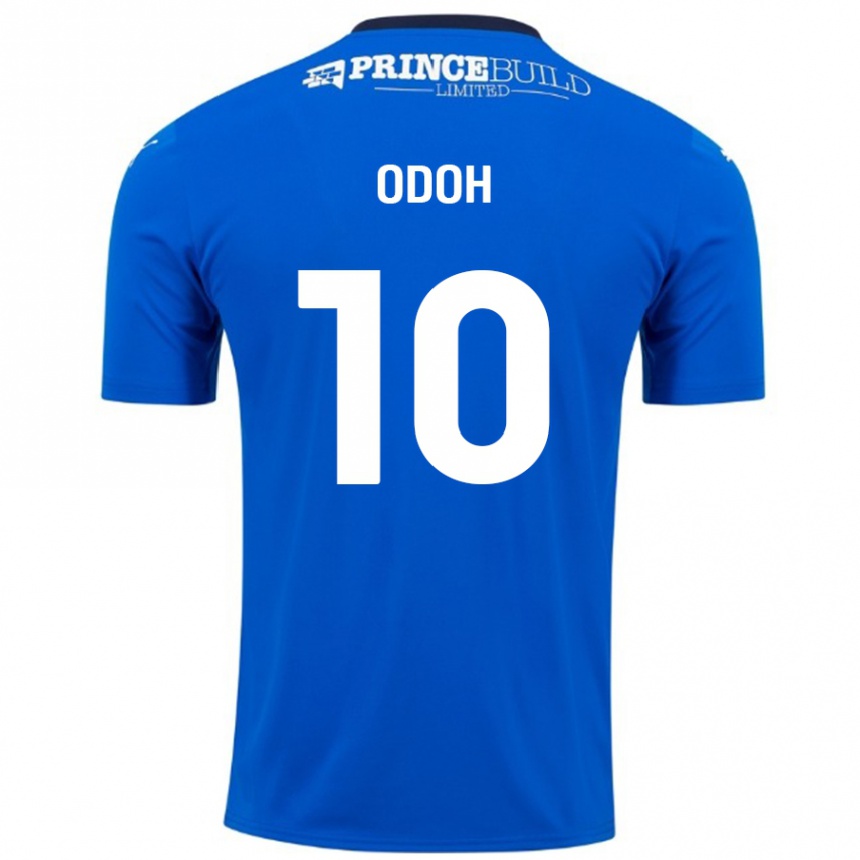 Niño Fútbol Camiseta Abraham Odoh #10 Azul Blanco 1ª Equipación 2024/25