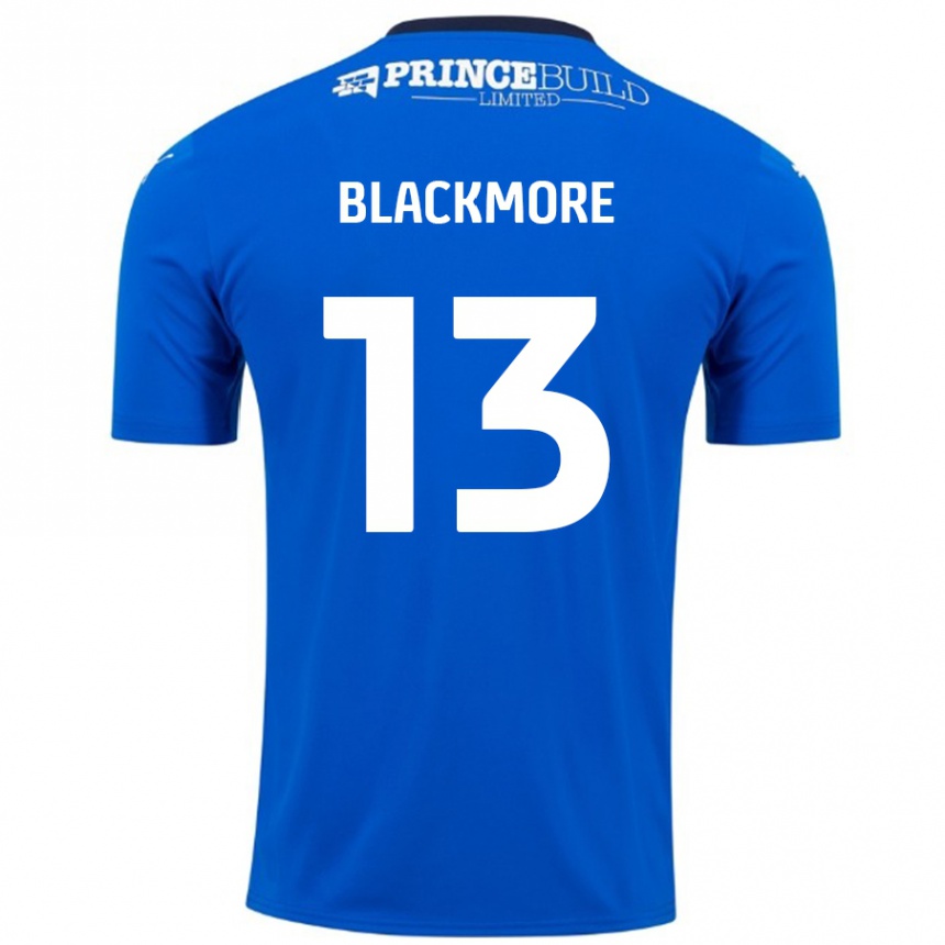 Niño Fútbol Camiseta Will Blackmore #13 Azul Blanco 1ª Equipación 2024/25