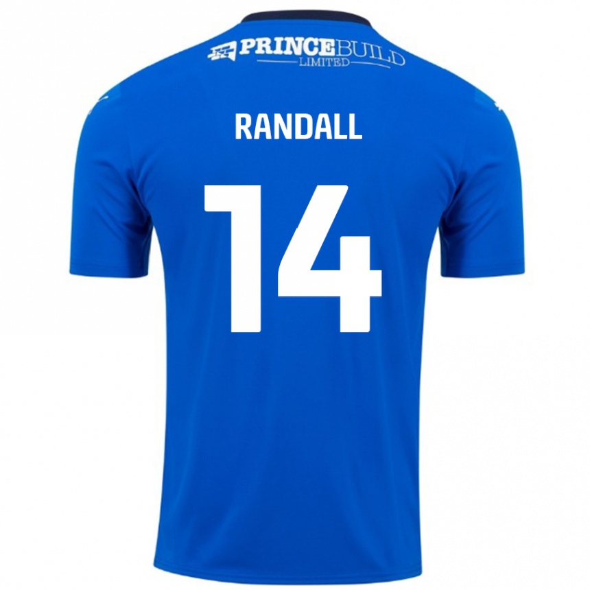 Niño Fútbol Camiseta Joel Randall #14 Azul Blanco 1ª Equipación 2024/25