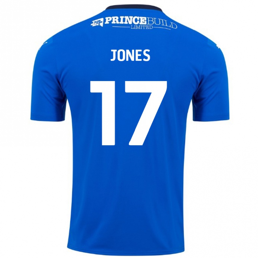 Niño Fútbol Camiseta Ricky-Jade Jones #17 Azul Blanco 1ª Equipación 2024/25