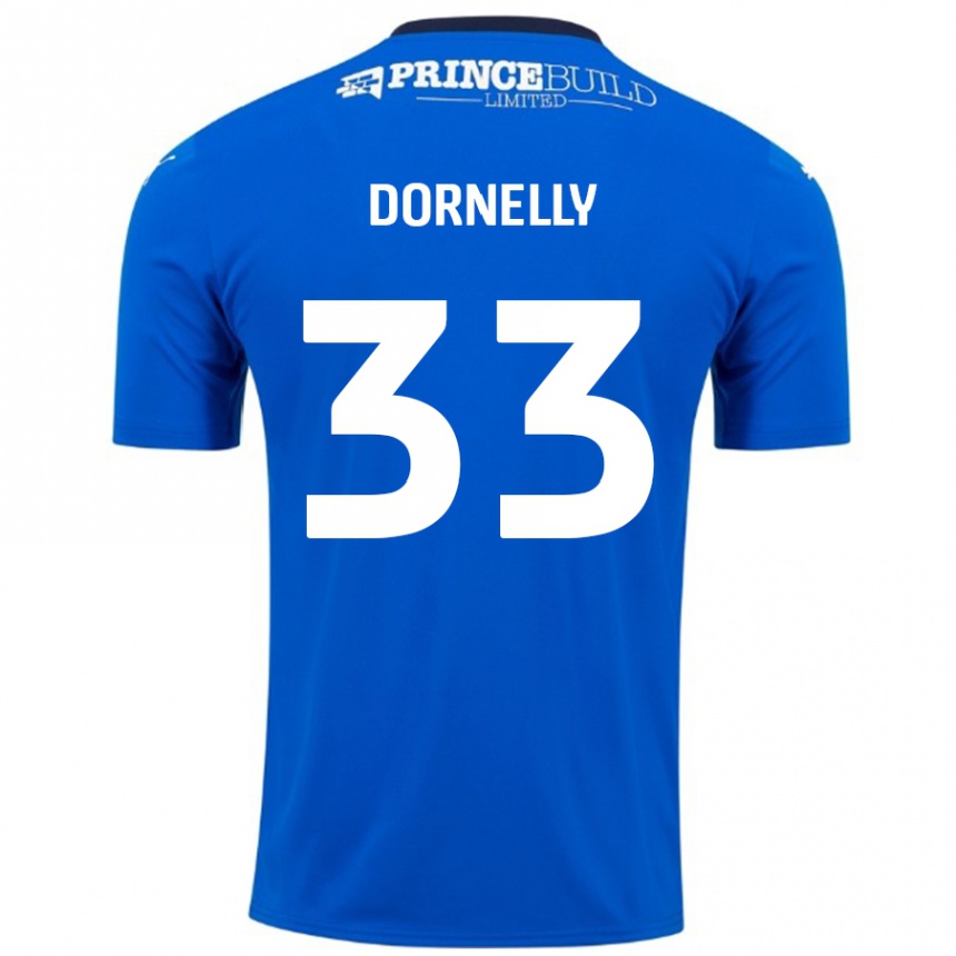 Niño Fútbol Camiseta James Dornelly #33 Azul Blanco 1ª Equipación 2024/25