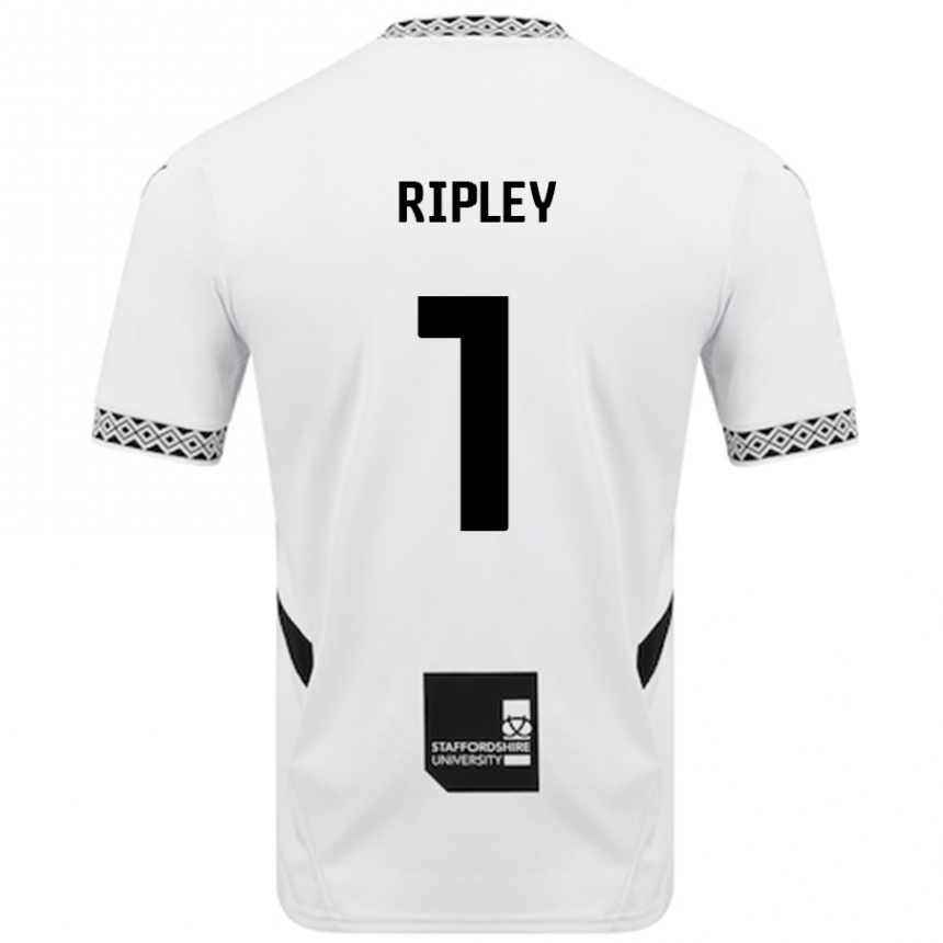 Niño Fútbol Camiseta Connor Ripley #1 Blanco 1ª Equipación 2024/25