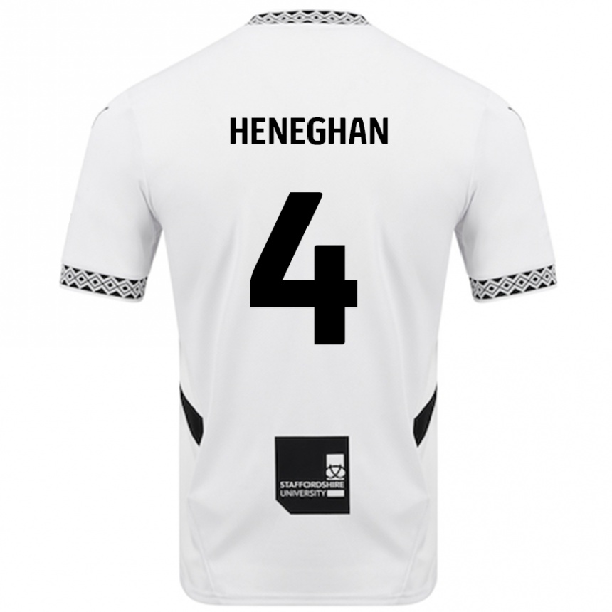 Niño Fútbol Camiseta Ben Heneghan #4 Blanco 1ª Equipación 2024/25