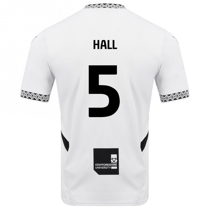 Niño Fútbol Camiseta Connor Hall #5 Blanco 1ª Equipación 2024/25