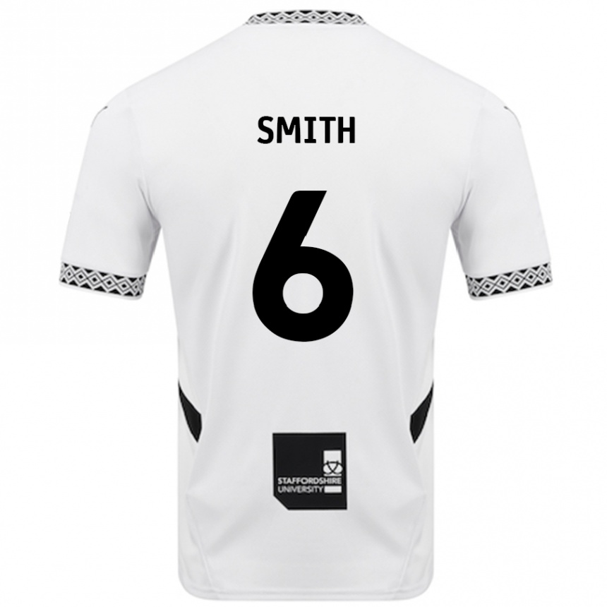 Niño Fútbol Camiseta Nathan Smith #6 Blanco 1ª Equipación 2024/25