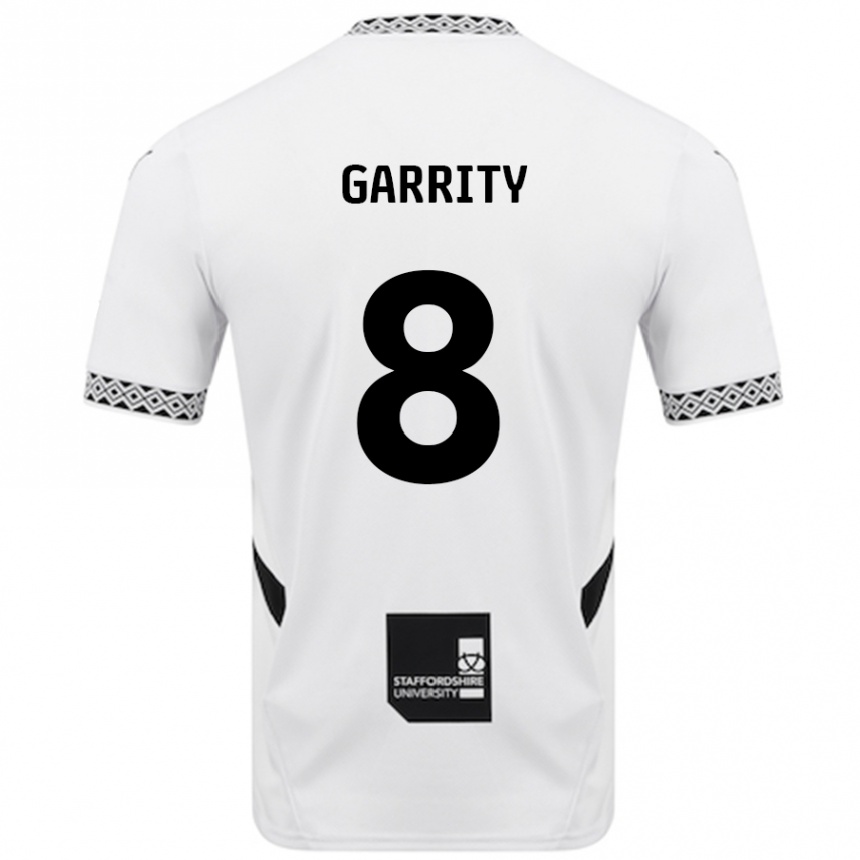 Niño Fútbol Camiseta Ben Garrity #8 Blanco 1ª Equipación 2024/25