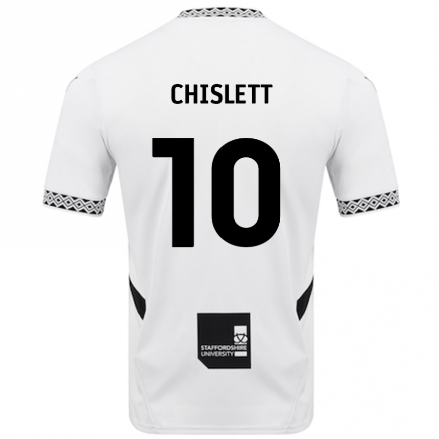 Niño Fútbol Camiseta Ethan Chislett #10 Blanco 1ª Equipación 2024/25