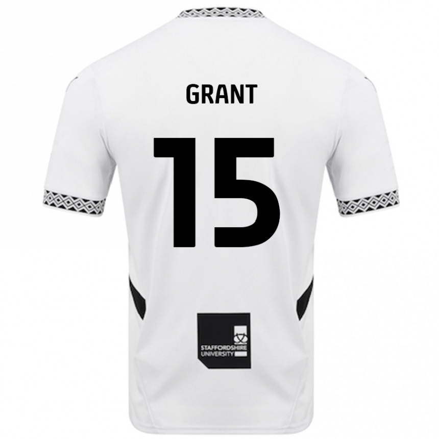 Niño Fútbol Camiseta Conor Grant #15 Blanco 1ª Equipación 2024/25