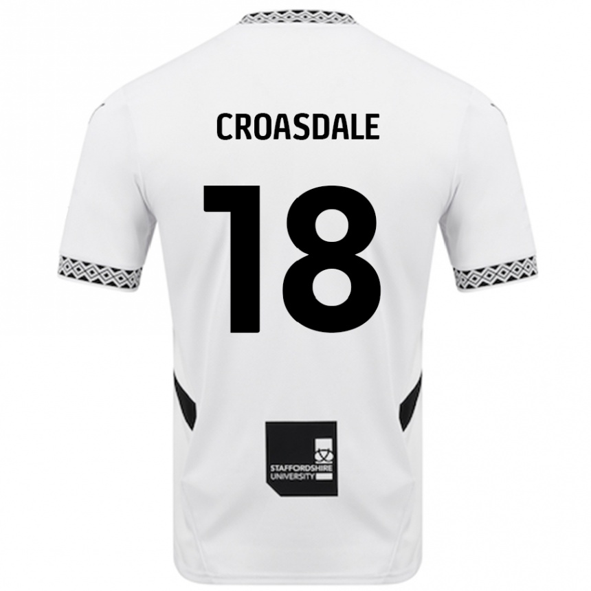 Niño Fútbol Camiseta Ryan Croasdale #18 Blanco 1ª Equipación 2024/25