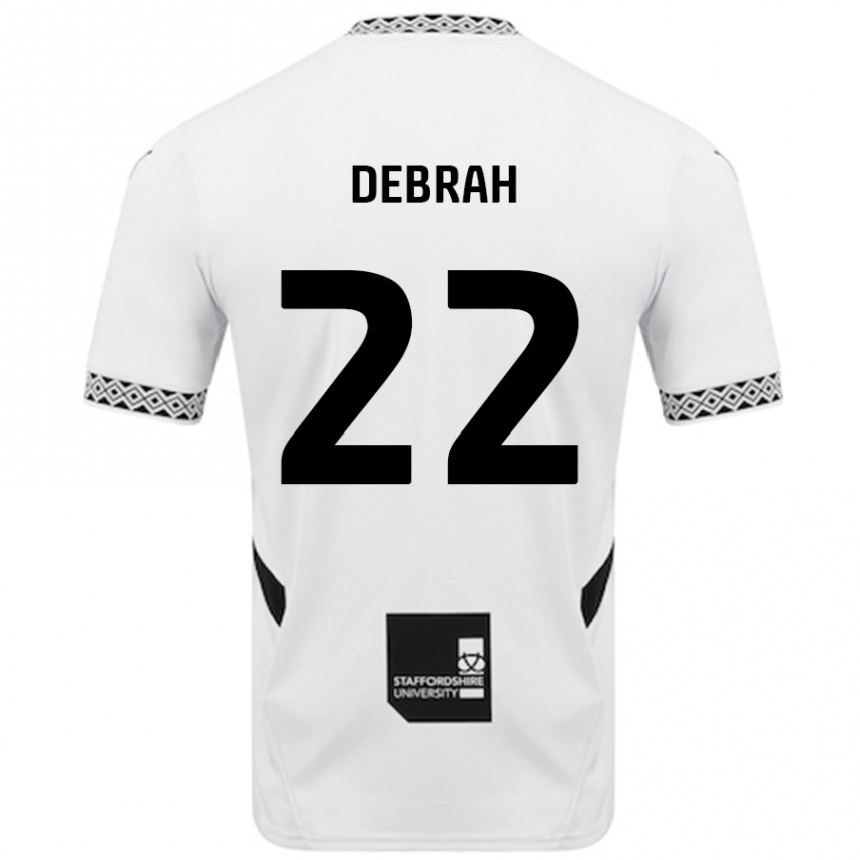 Niño Fútbol Camiseta Jesse Debrah #22 Blanco 1ª Equipación 2024/25