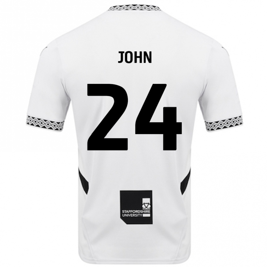 Niño Fútbol Camiseta Kyle John #24 Blanco 1ª Equipación 2024/25