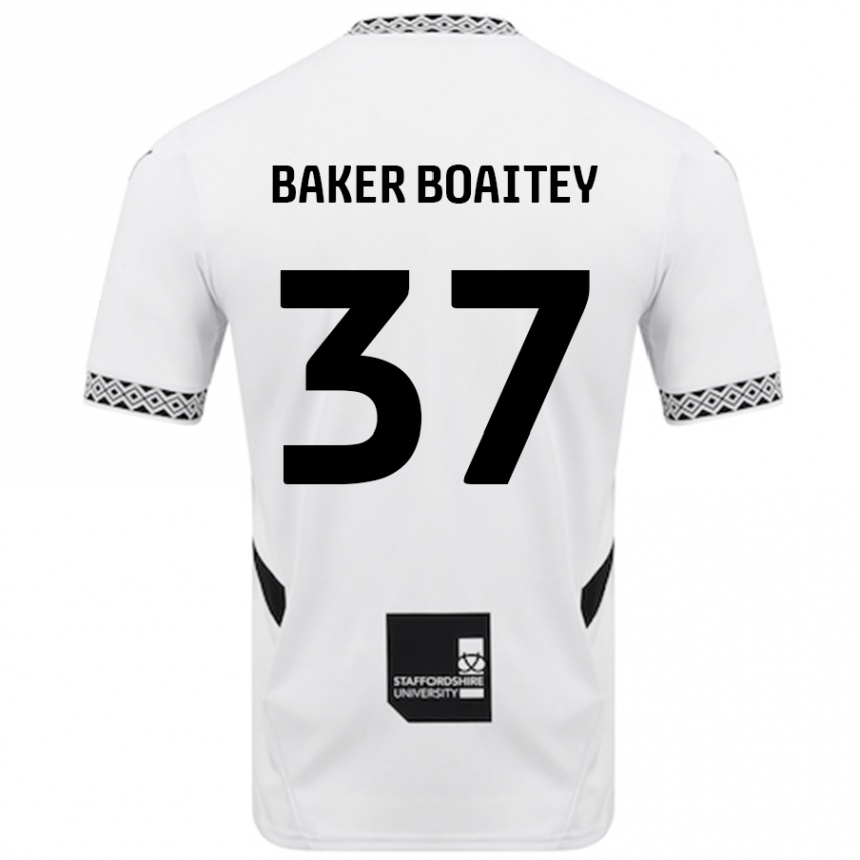 Niño Fútbol Camiseta Benicio Baker-Boaitey #37 Blanco 1ª Equipación 2024/25