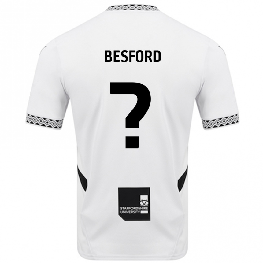 Niño Fútbol Camiseta Callum Besford #0 Blanco 1ª Equipación 2024/25