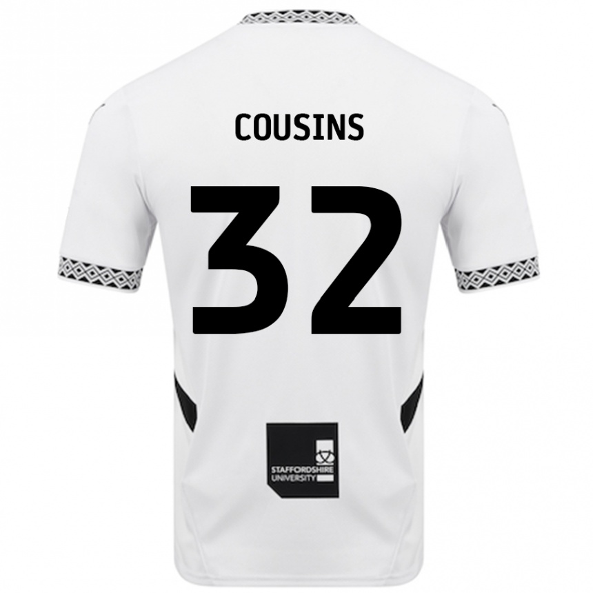 Niño Fútbol Camiseta Logan Cousins #32 Blanco 1ª Equipación 2024/25