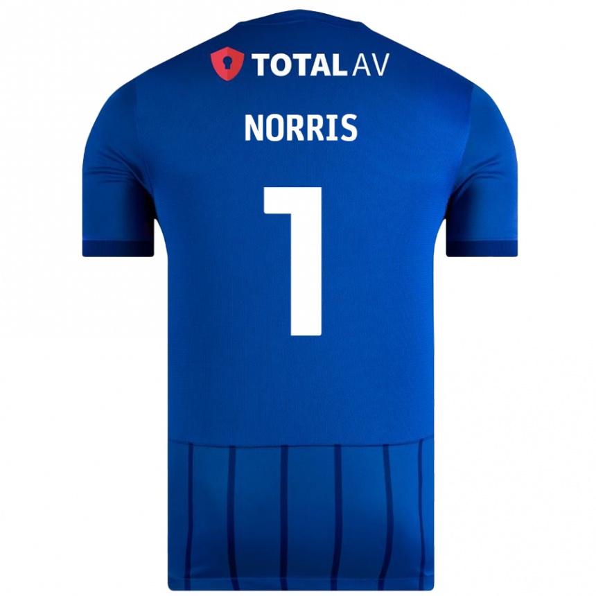 Niño Fútbol Camiseta Will Norris #1 Azul 1ª Equipación 2024/25