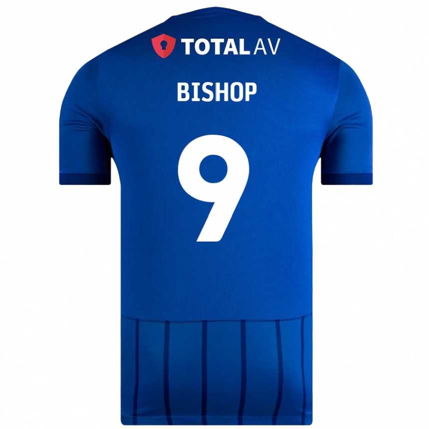 Niño Fútbol Camiseta Colby Bishop #9 Azul 1ª Equipación 2024/25