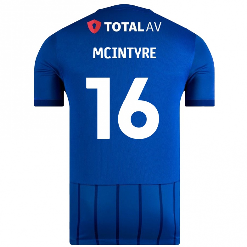 Niño Fútbol Camiseta Tom Mcintyre #16 Azul 1ª Equipación 2024/25