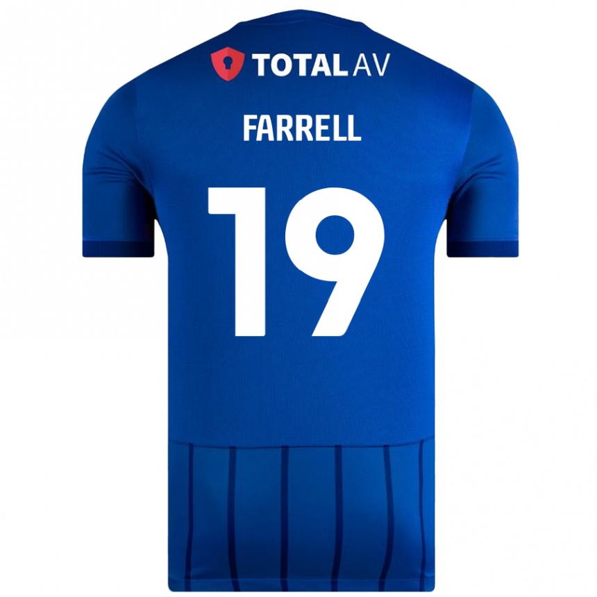 Niño Fútbol Camiseta Jacob Farrell #19 Azul 1ª Equipación 2024/25