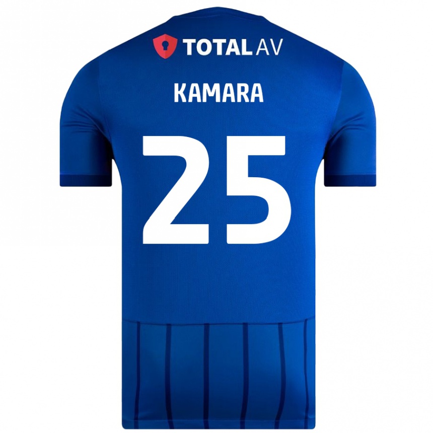 Niño Fútbol Camiseta Abdoulaye Kamara #25 Azul 1ª Equipación 2024/25