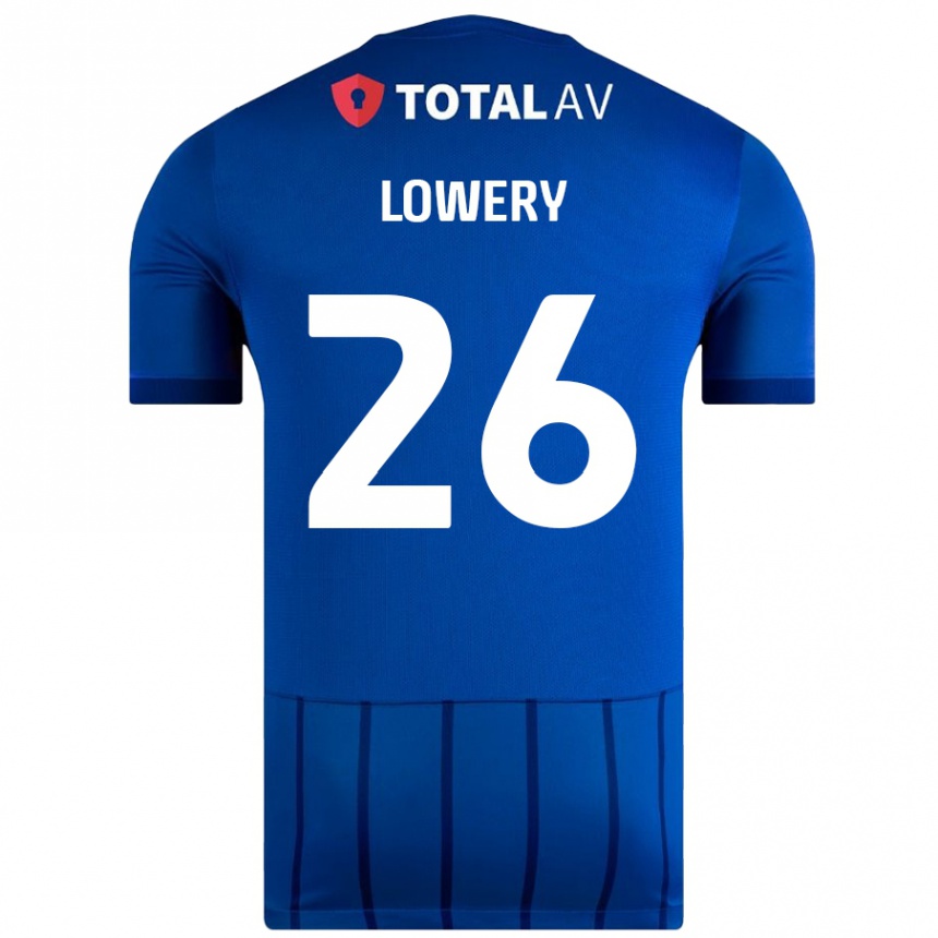 Niño Fútbol Camiseta Tom Lowery #26 Azul 1ª Equipación 2024/25