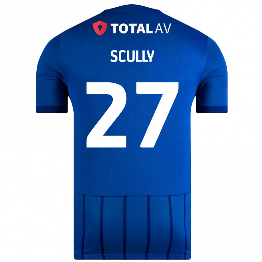 Niño Fútbol Camiseta Anthony Scully #27 Azul 1ª Equipación 2024/25