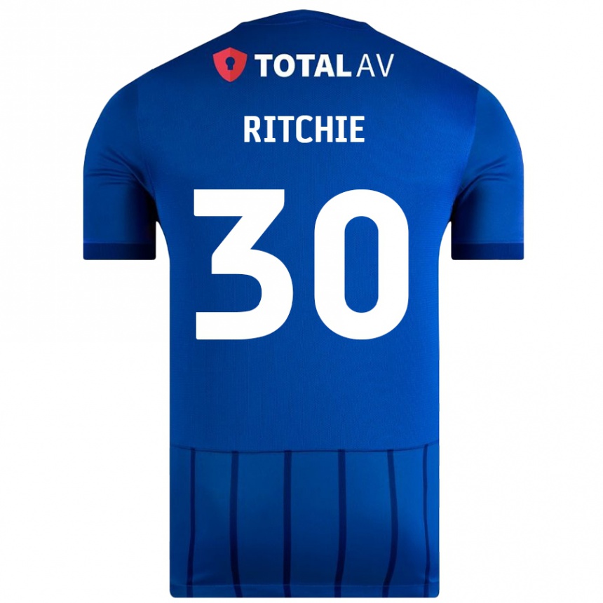 Niño Fútbol Camiseta Matt Ritchie #30 Azul 1ª Equipación 2024/25