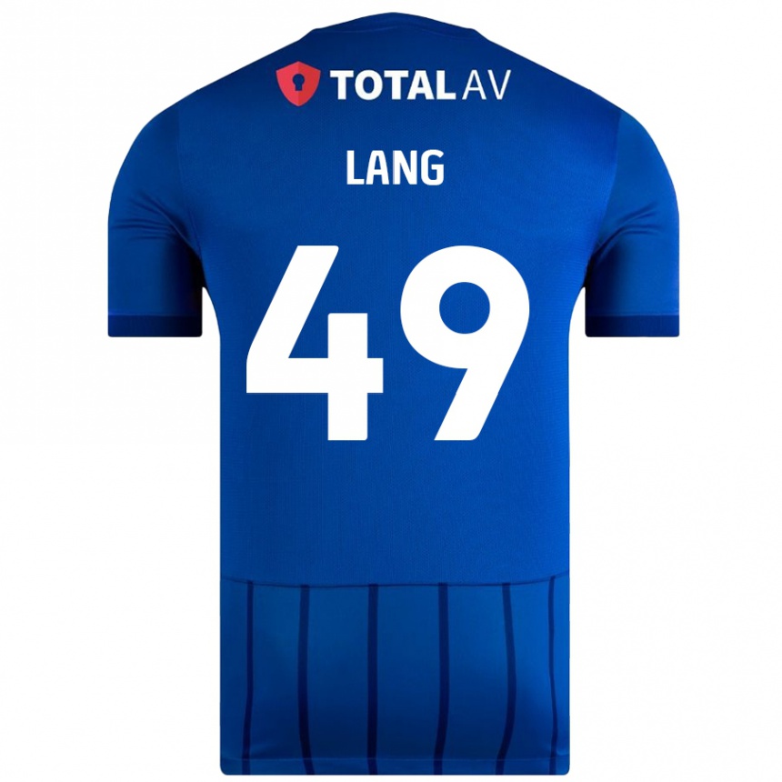 Niño Fútbol Camiseta Callum Lang #49 Azul 1ª Equipación 2024/25