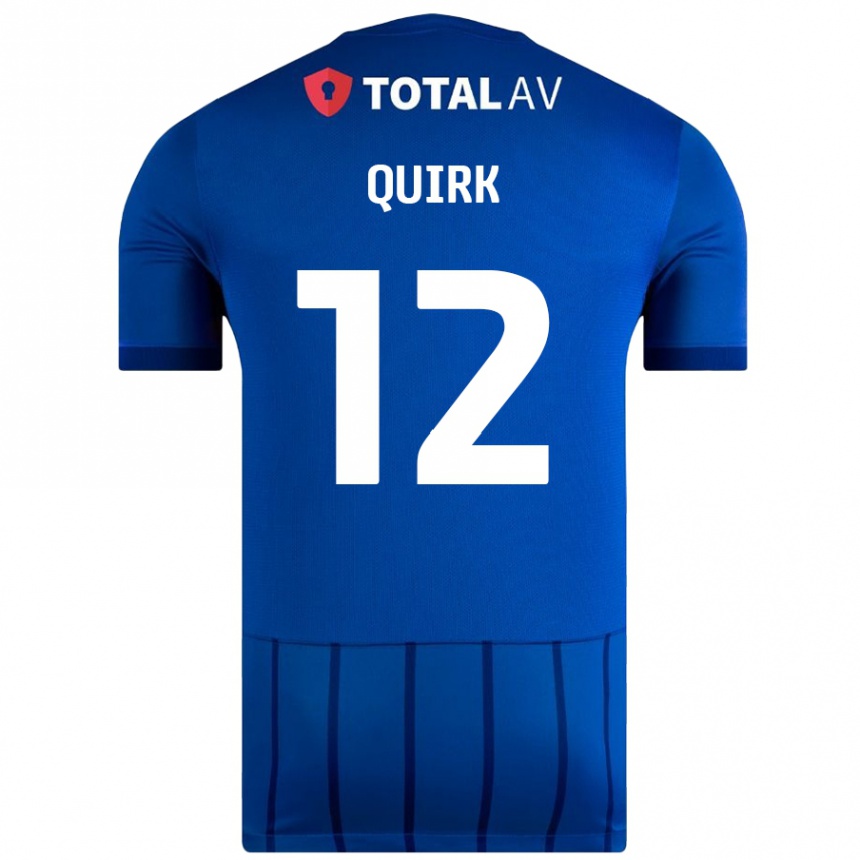 Niño Fútbol Camiseta Sophie Quirk #12 Azul 1ª Equipación 2024/25