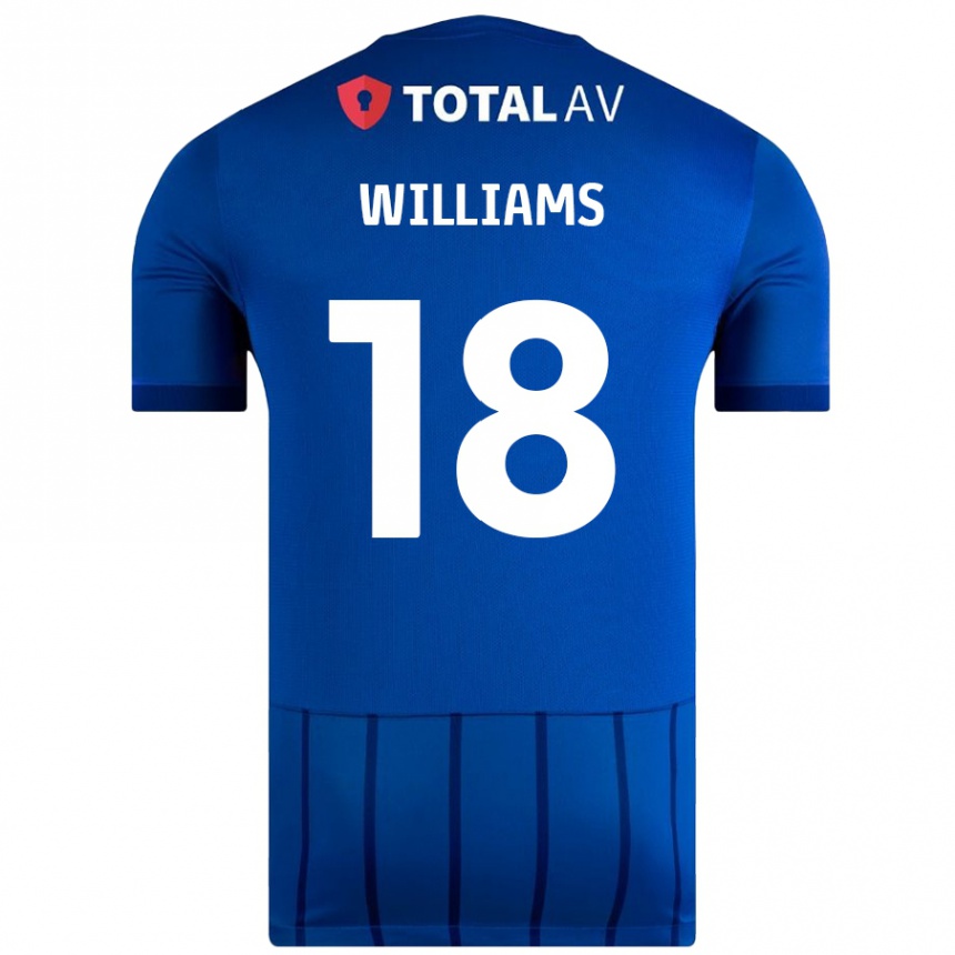 Niño Fútbol Camiseta Scarlett Williams #18 Azul 1ª Equipación 2024/25