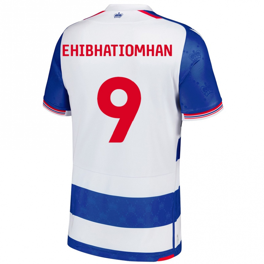 Niño Fútbol Camiseta Kelvin Ehibhatiomhan #9 Azul Blanco 1ª Equipación 2024/25