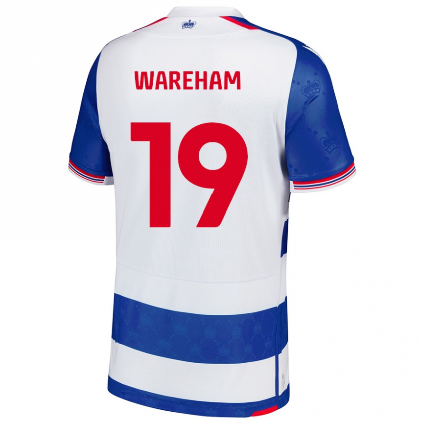 Niño Fútbol Camiseta Jayden Wareham #19 Azul Blanco 1ª Equipación 2024/25