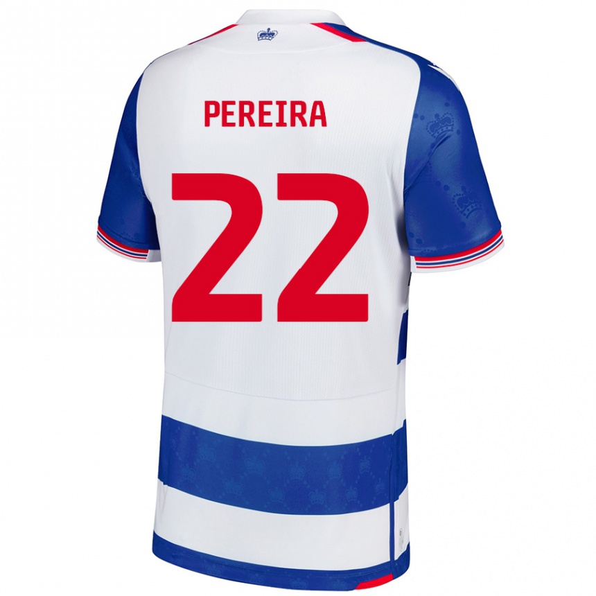 Niño Fútbol Camiseta Joel Pereira #22 Azul Blanco 1ª Equipación 2024/25