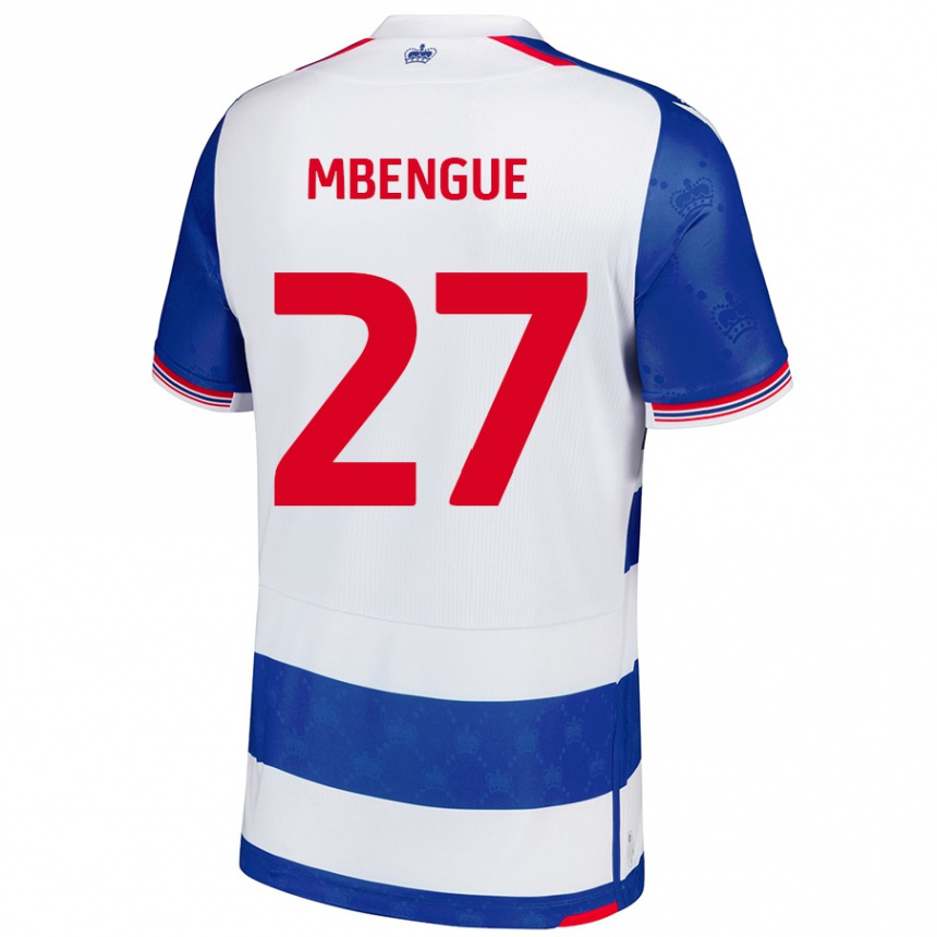 Niño Fútbol Camiseta Amadou Salif Mbengue #27 Azul Blanco 1ª Equipación 2024/25