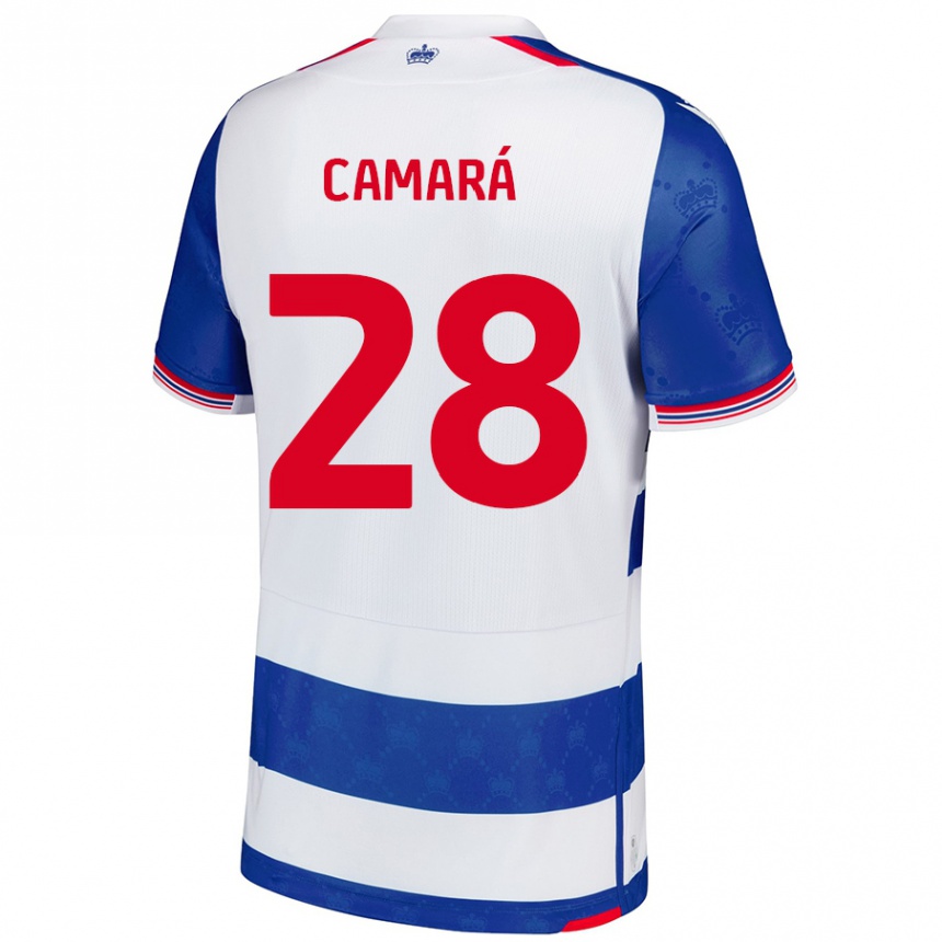 Niño Fútbol Camiseta Mamadi Camará #28 Azul Blanco 1ª Equipación 2024/25