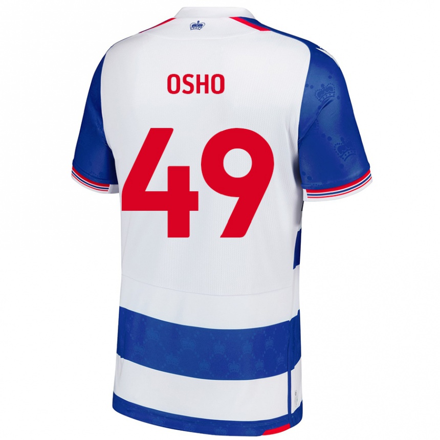 Niño Fútbol Camiseta Emmanuel Osho #49 Azul Blanco 1ª Equipación 2024/25