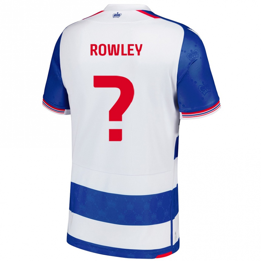 Niño Fútbol Camiseta Matt Rowley #0 Azul Blanco 1ª Equipación 2024/25