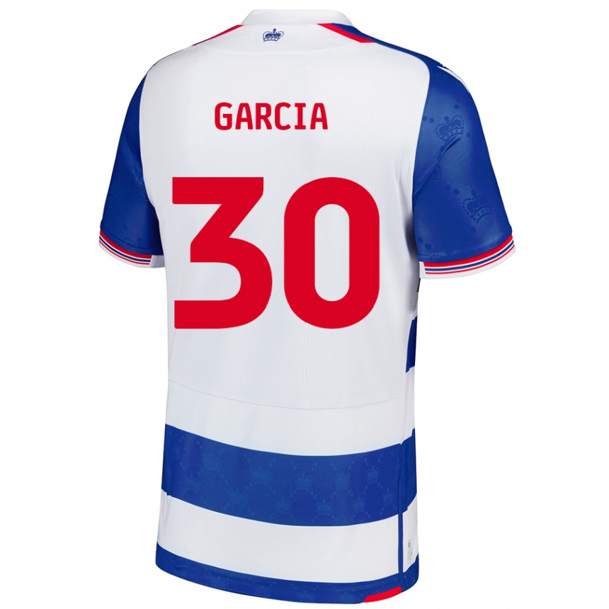 Niño Fútbol Camiseta Andre Garcia #30 Azul Blanco 1ª Equipación 2024/25