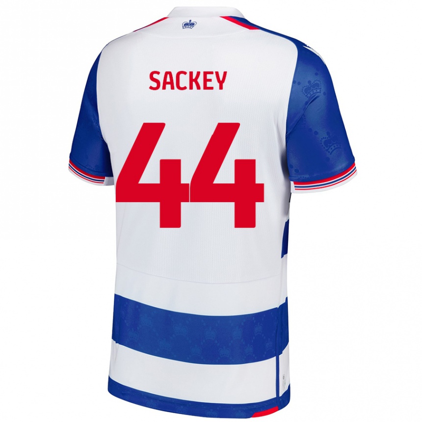 Niño Fútbol Camiseta Tyler Sackey #44 Azul Blanco 1ª Equipación 2024/25