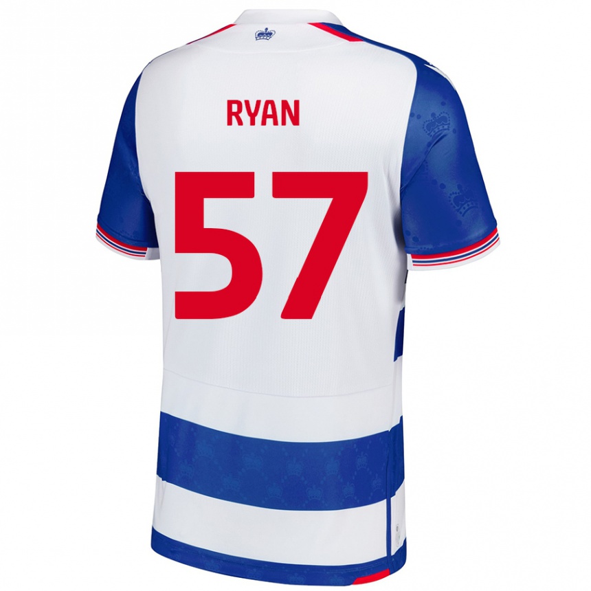 Niño Fútbol Camiseta John Ryan #57 Azul Blanco 1ª Equipación 2024/25