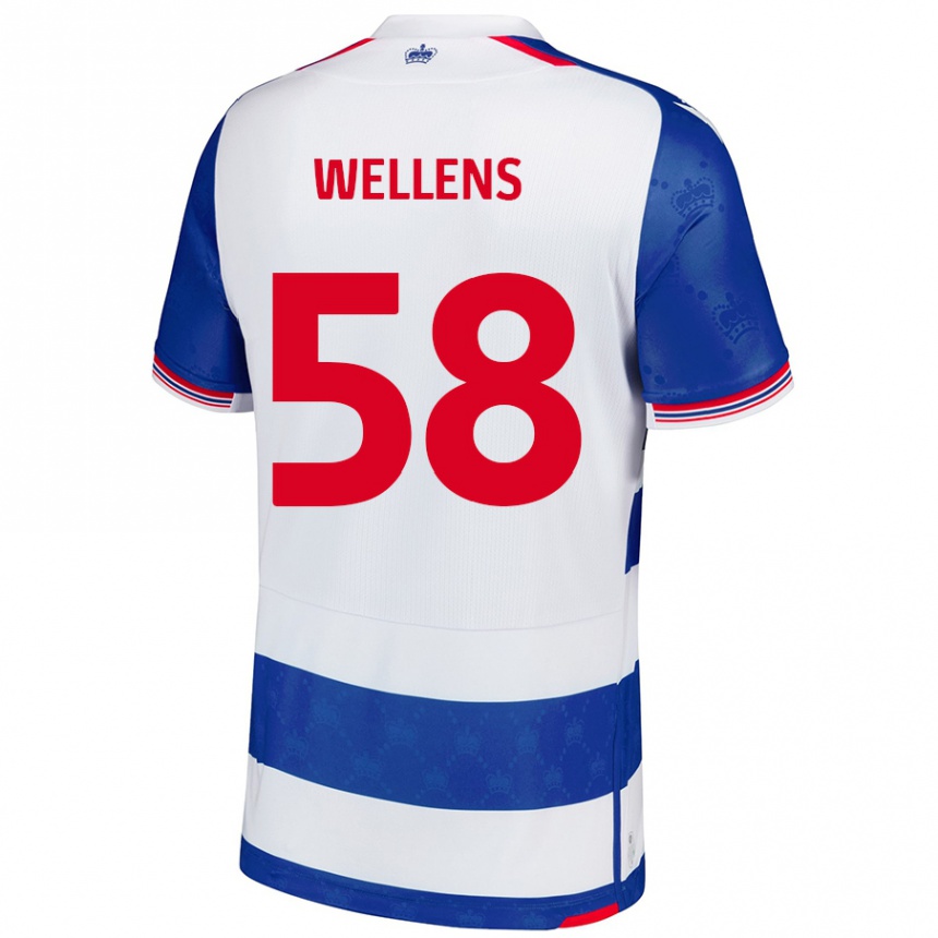 Niño Fútbol Camiseta Charlie Wellens #58 Azul Blanco 1ª Equipación 2024/25