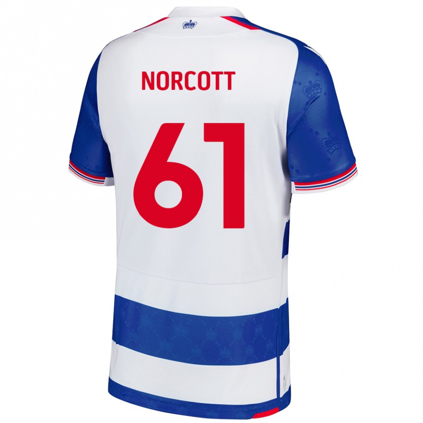 Niño Fútbol Camiseta Tom Norcott #61 Azul Blanco 1ª Equipación 2024/25