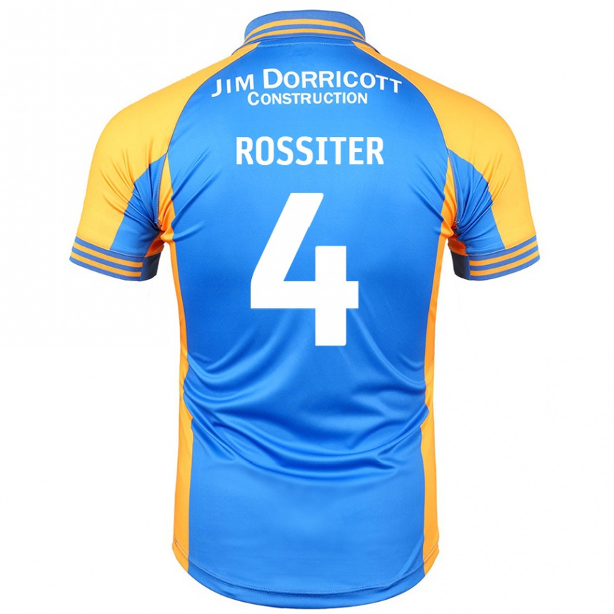 Niño Fútbol Camiseta Jordan Rossiter #4 Azul Ámbar 1ª Equipación 2024/25