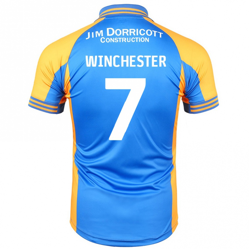 Niño Fútbol Camiseta Carl Winchester #7 Azul Ámbar 1ª Equipación 2024/25