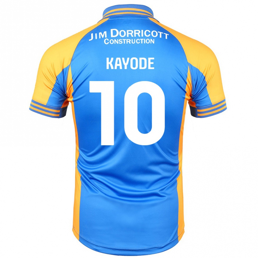 Niño Fútbol Camiseta Joshua Kayode #10 Azul Ámbar 1ª Equipación 2024/25