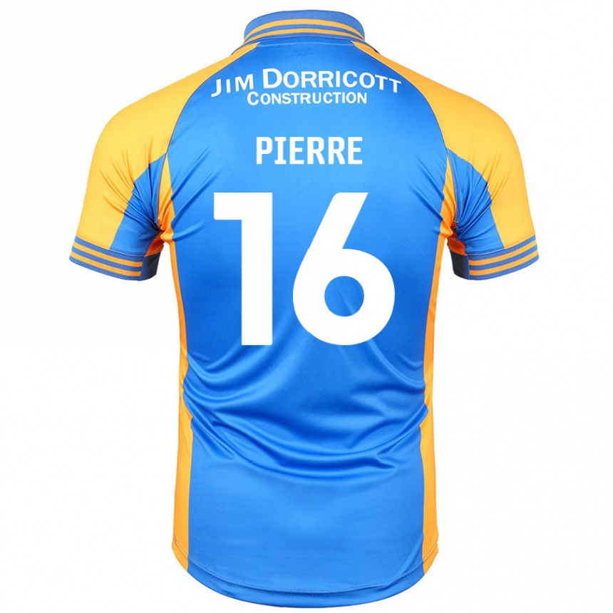 Niño Fútbol Camiseta Aaron Pierre #16 Azul Ámbar 1ª Equipación 2024/25