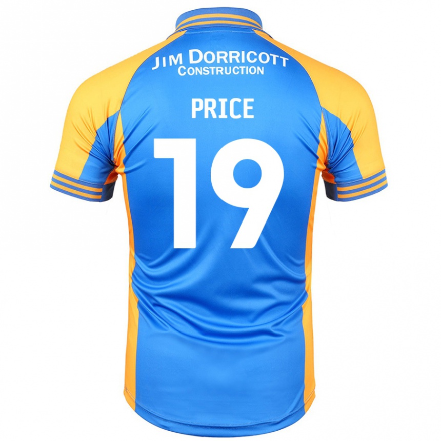 Niño Fútbol Camiseta Jack Price #19 Azul Ámbar 1ª Equipación 2024/25