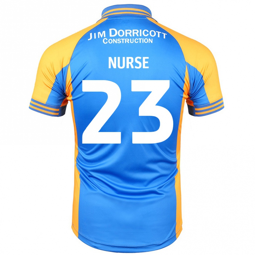 Niño Fútbol Camiseta George Nurse #23 Azul Ámbar 1ª Equipación 2024/25