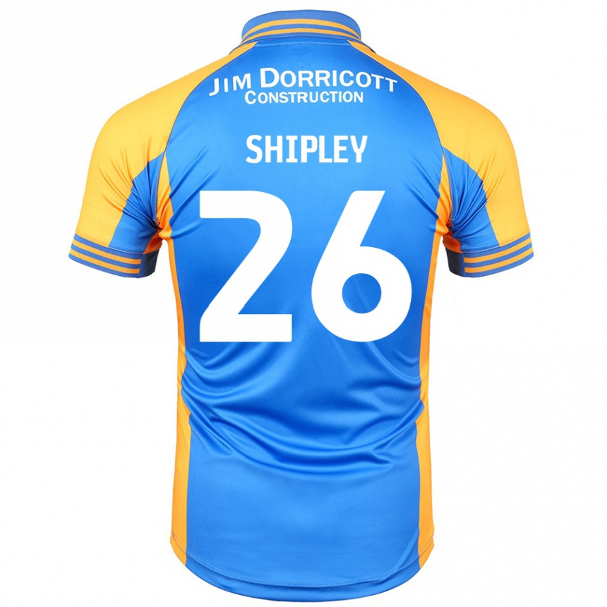 Niño Fútbol Camiseta Jordan Shipley #26 Azul Ámbar 1ª Equipación 2024/25